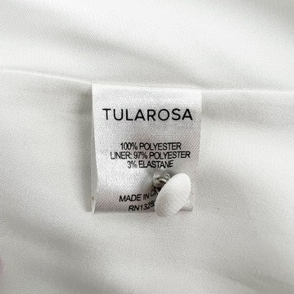 Tularosa White Pleated Tie Neck Sleeveless Mini Dress Size S - Picture 6 of 6